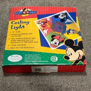 Mickey Mouse Kids‎ Ceiling Light Fixture 12 Inch Wide Disney